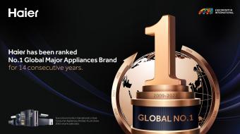 Euromonitor International appoints Haier as world’s No.1 Global Major Appliances Brand for the 14th consecutive year