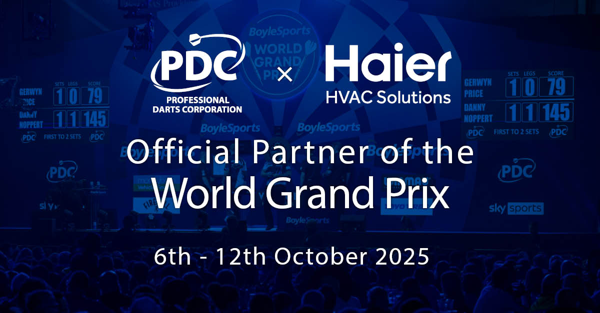 Haier HVAC Solutions Extends Partnership with the Professional Darts Corporation for the 2025 / 2026 Calendar Year