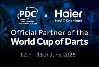 Haier HVAC confirmed as Official Partner of the 2025 World Cup of Darts