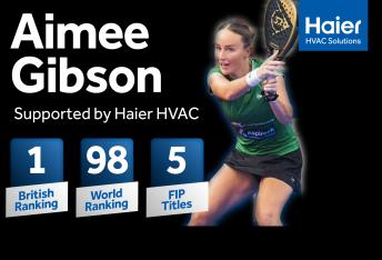 Haier HVAC Solutions extends its involvement with Padel by sponsoring British Number 1, Aimee Gibson