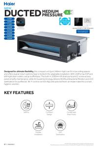 Ducted Medium Pressure Monosplit - Com. - ENG