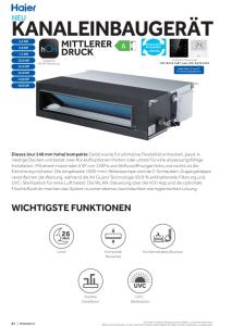 Kanaleinbaugerät Mittlerer Druck Monosplit - Com. - DE