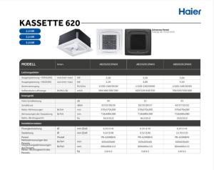 Kassette 620 Multisplit - Com. - DE