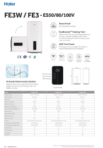 EWH FE3W/FE3 - Heating - ENG