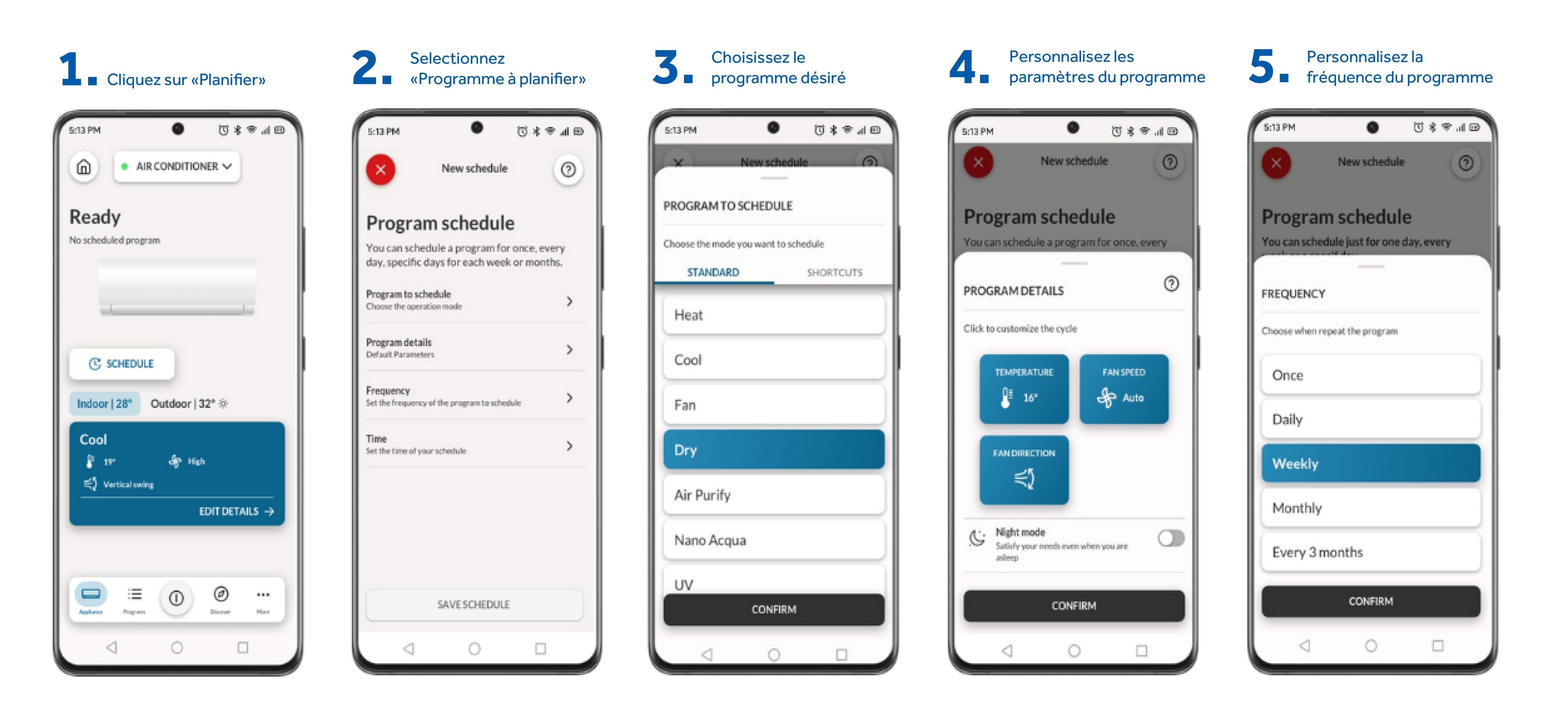 Planifier votre climatiseur Haier
