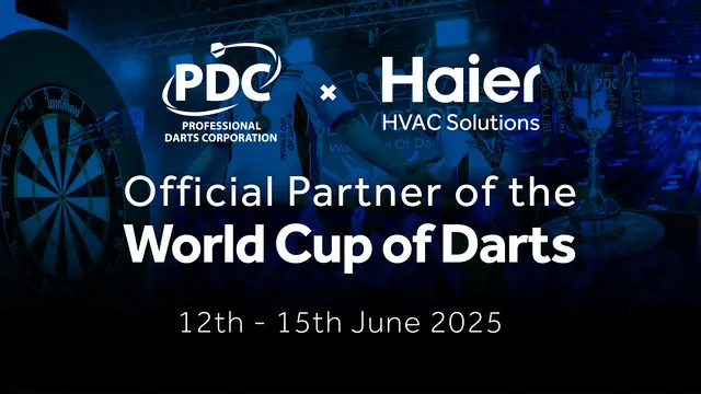 Haier HVAC confirmed as Official Partner of the 2025 World Cup of Darts