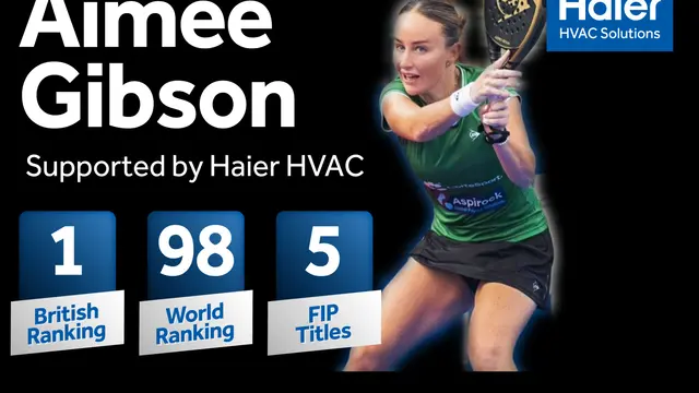 Haier HVAC Solutions extends its involvement with Padel by sponsoring British Number 1, Aimee Gibson